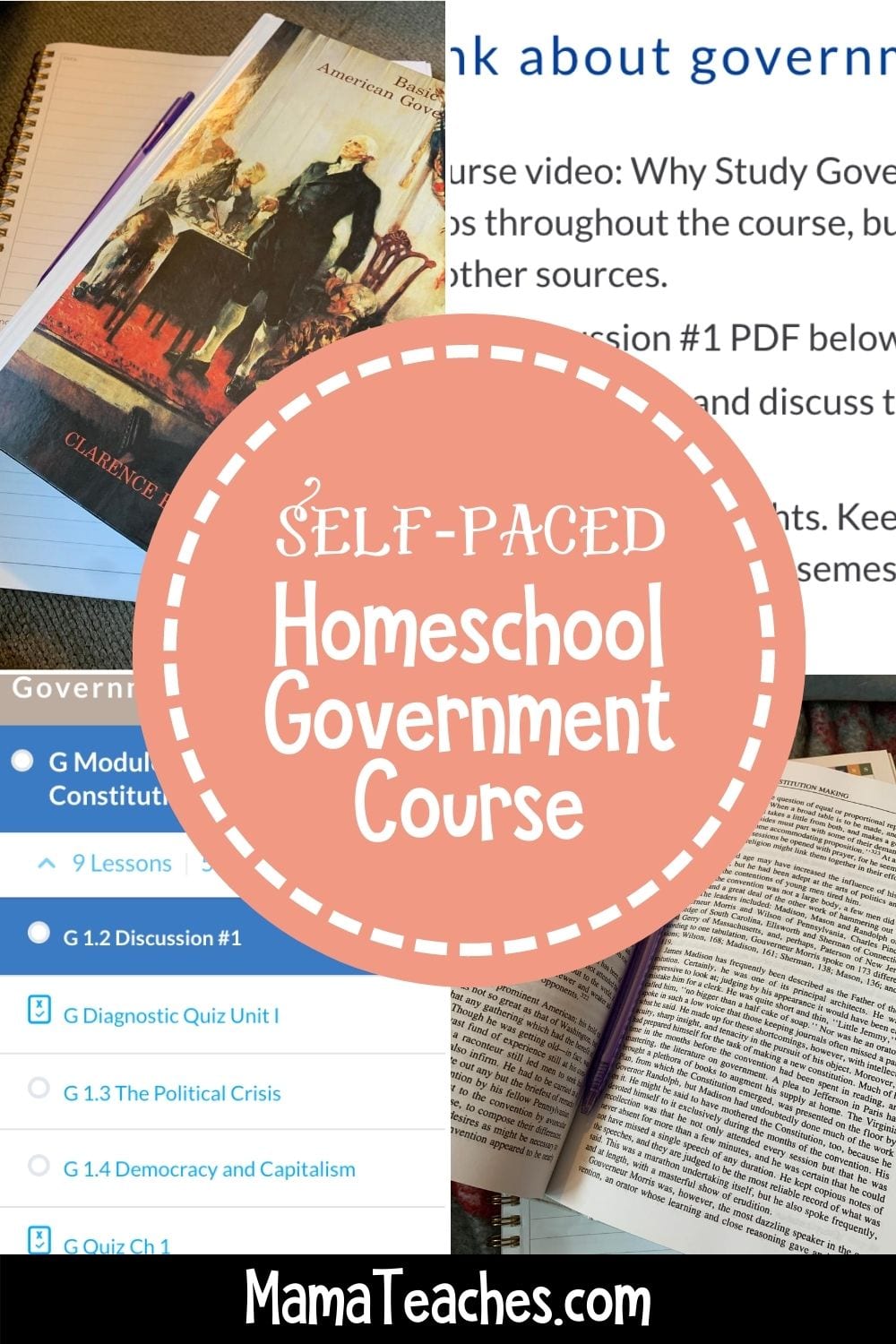 Self-Paced Homeschool Government Curriculum