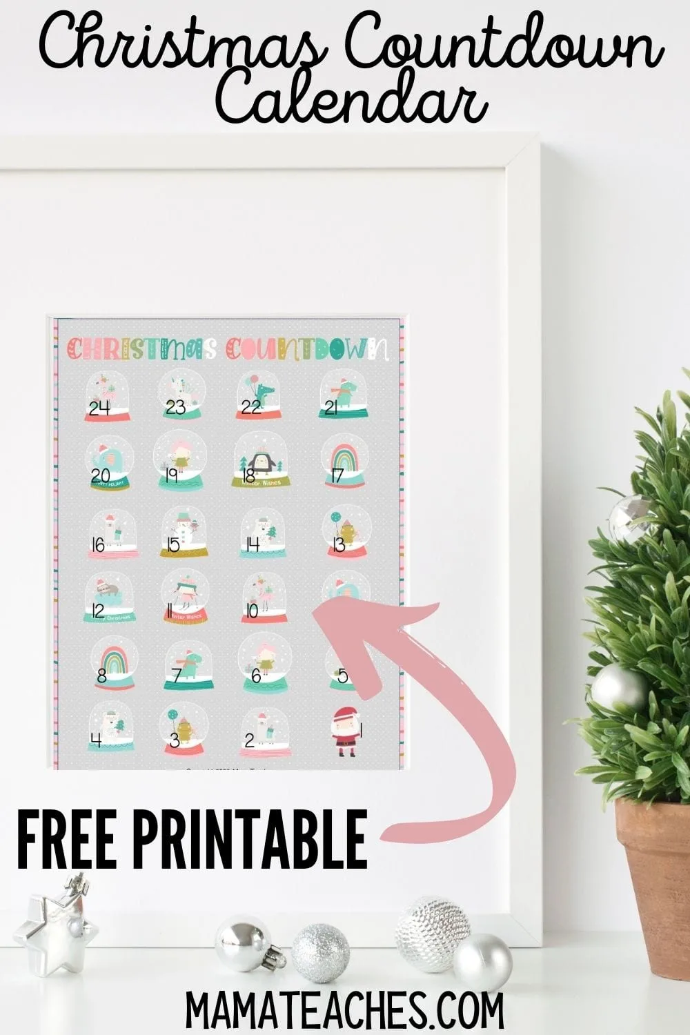 Free Printable Christmas Countdown Calendar for Kids