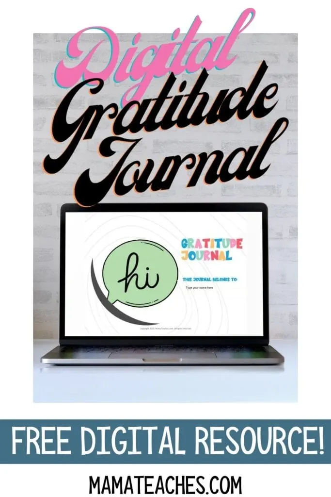 Free Digital Gratitude Journal for Kids