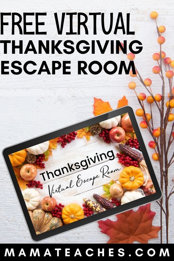 Free Virtual Digital Escape Room for Thanksgiving