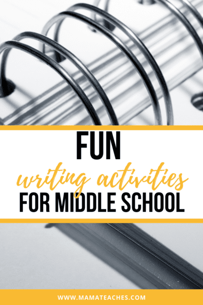 writing assignment ideas for middle school