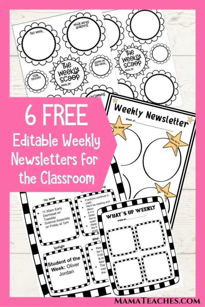 Classroom Newsletters Ideas And Free Editable Templates