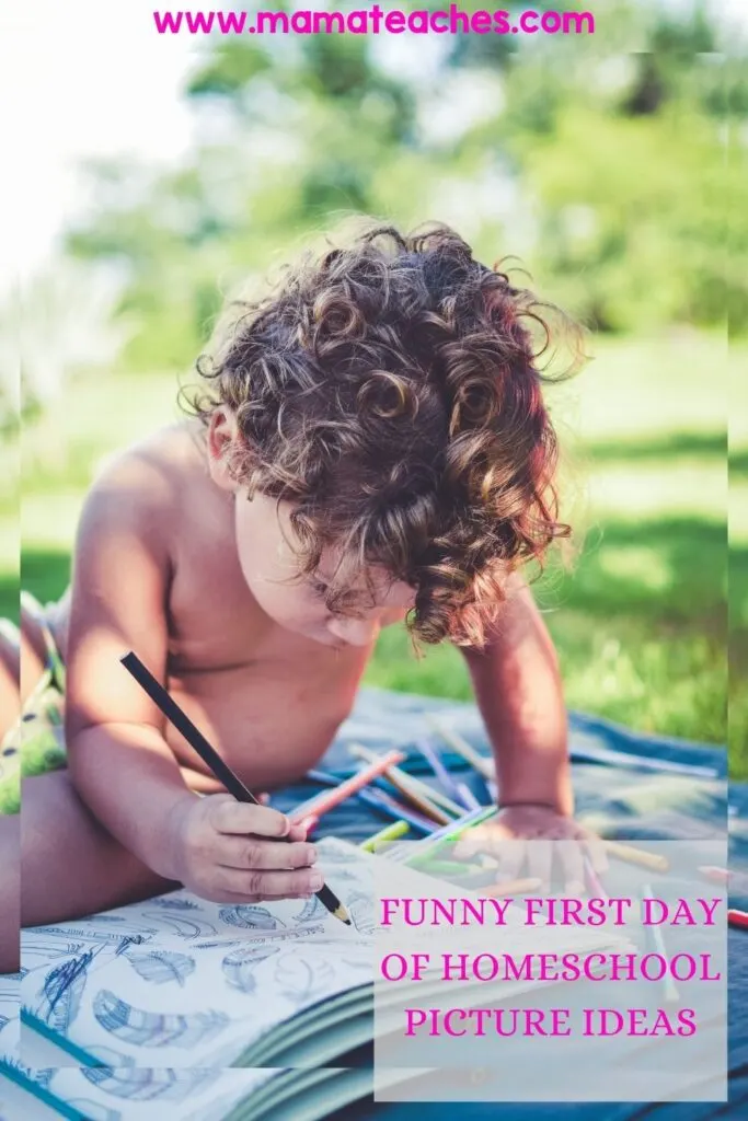 Funny First Day of Homeschool Picture Ideas