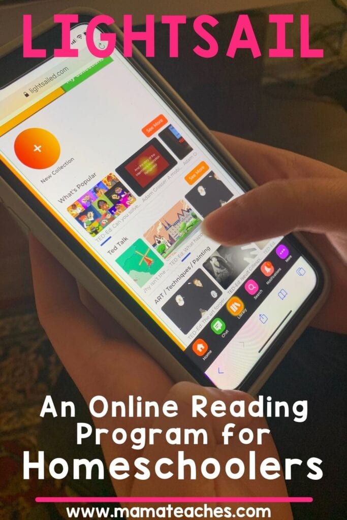 LightSail - An Online Reading Program for Homeschoolers