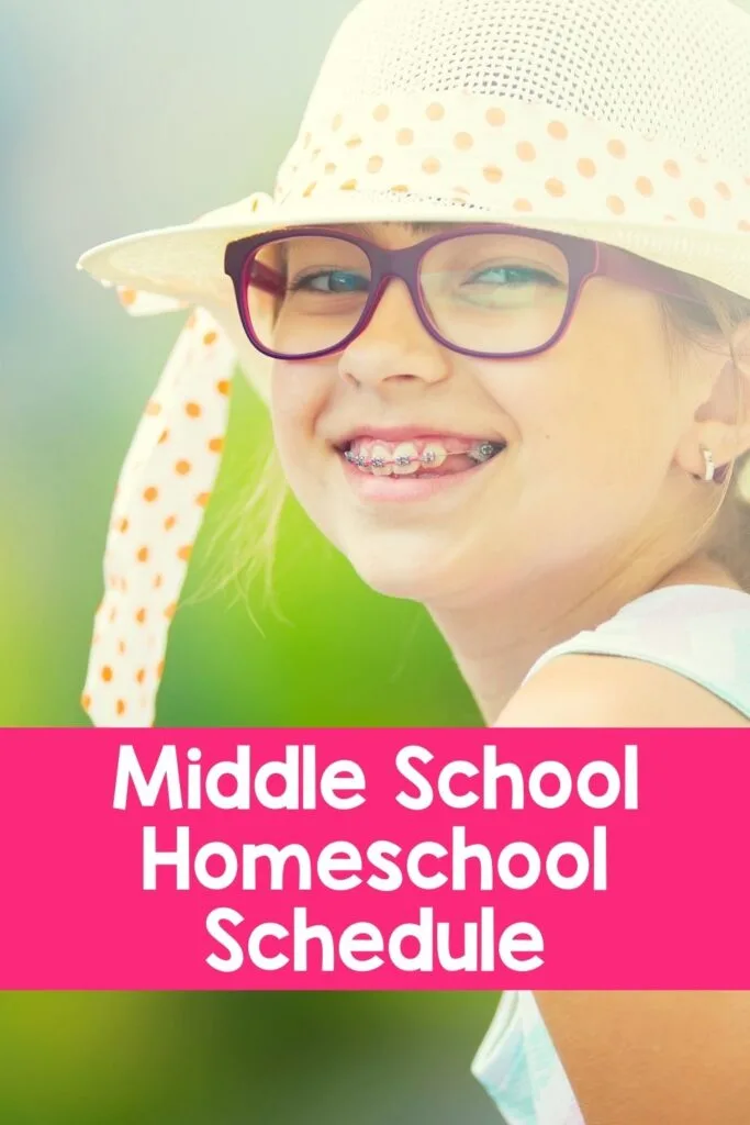 Middle School Sample Homeschool Schedule