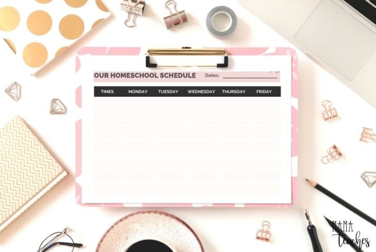 Sample Homeschool Schedules and FREE Printable Schedule