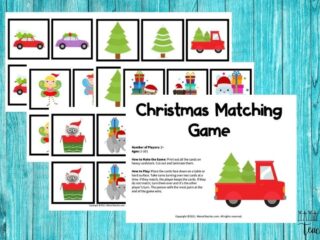 Christmas Matching Game-MamaTeaches