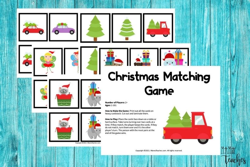 Christmas Matching Game Mama Teaches