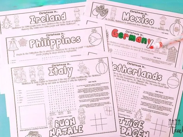 CHRISTMAS AROUND THE WORLD ACTIVITY MATS