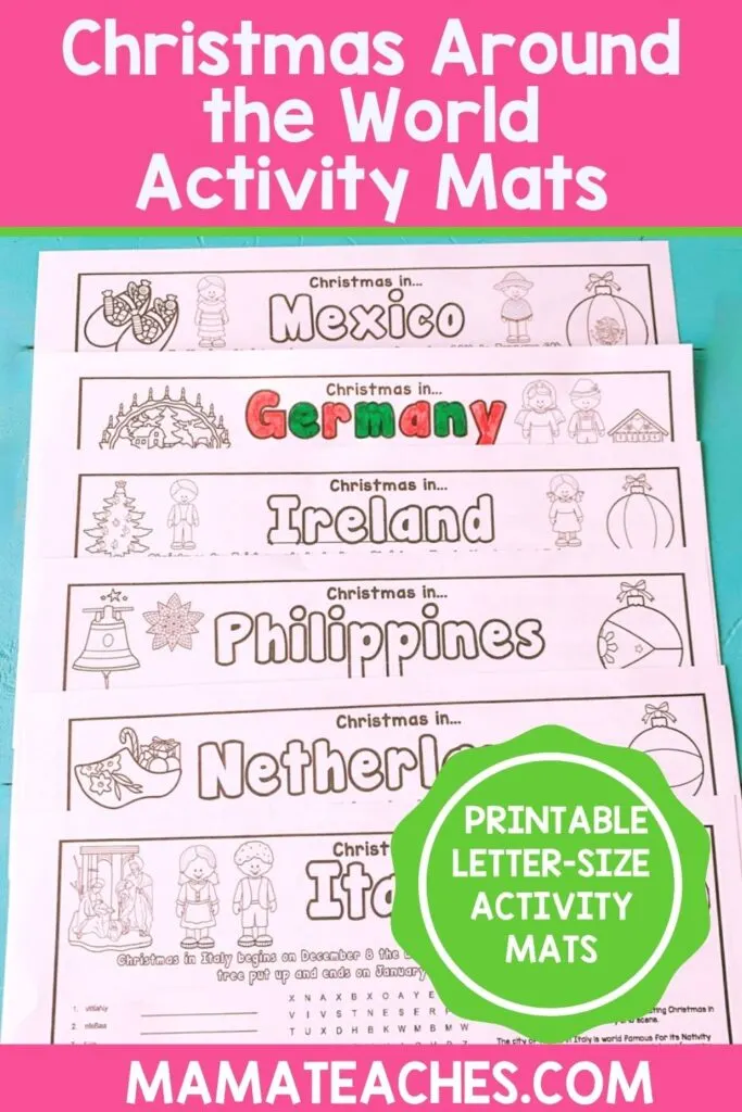 CHRISTMAS AROUND THE WORLD ACTIVITY MATS 