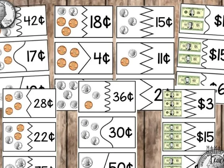 Free Printable Money Puzzles for Kids