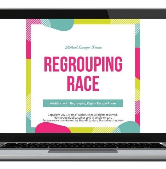 Math Regrouping Race Virtual Escape Room