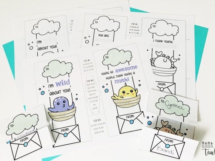 FREE FOLDABLE VALENTINE'S DAY CARDS FOR KIDS