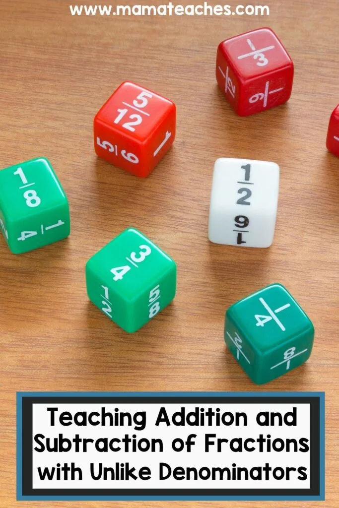 Teaching Addition & Subtraction of Fractions with Unlike Denominators