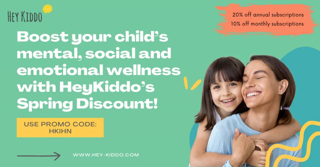 Hey Kiddo Promotion Code Graphic