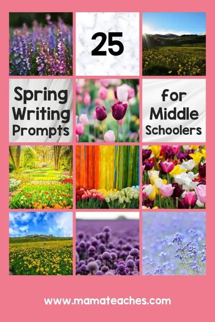 25 Spring Writing Prompts for Middle Schoolers