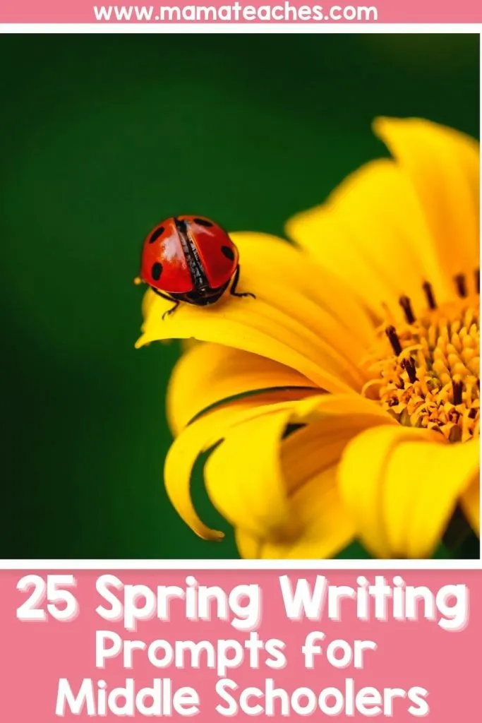 25 Spring Writing Prompts for Middle Schoolers