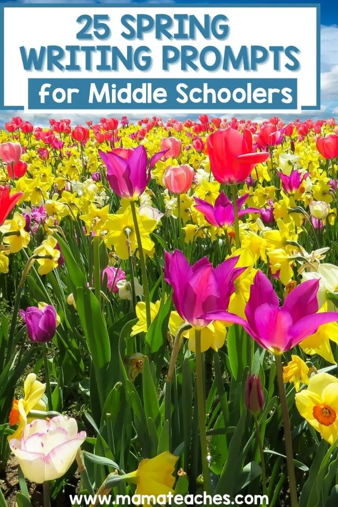 25 Spring Writing Prompts for Middle Schoolers