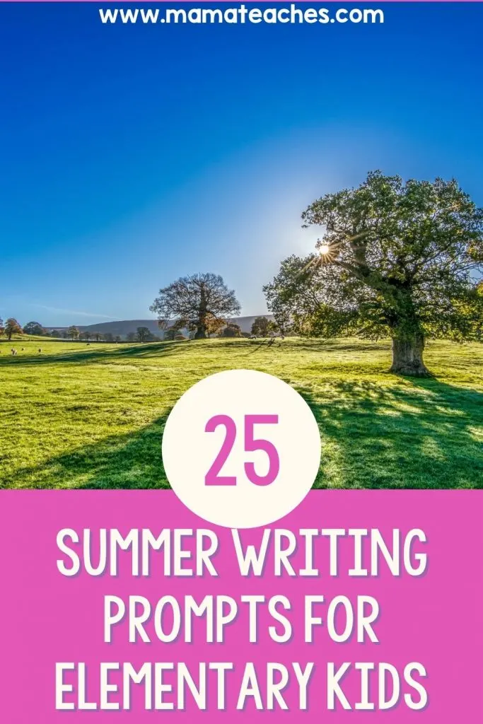 25 Summer Writing Prompts for Elementary Kids