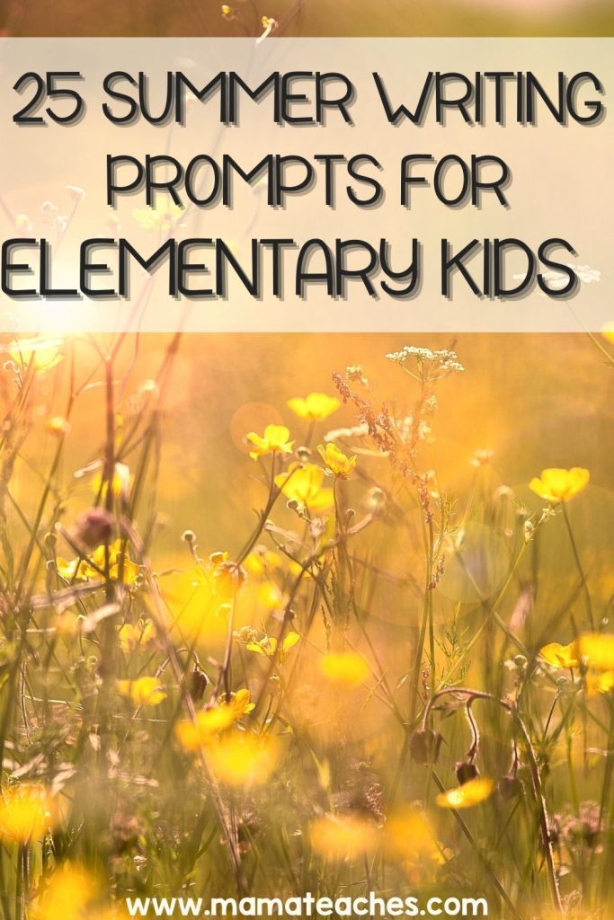 25 Summer Writing Prompts for Elementary Kids