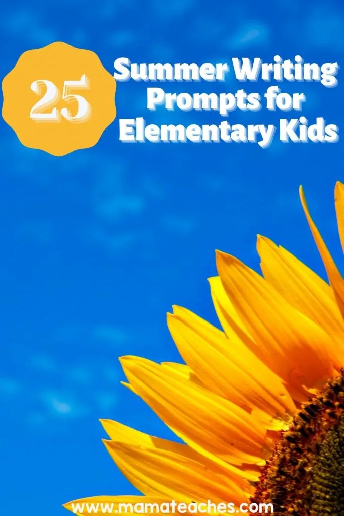 25 Summer Writing Prompts for Elementary Kids