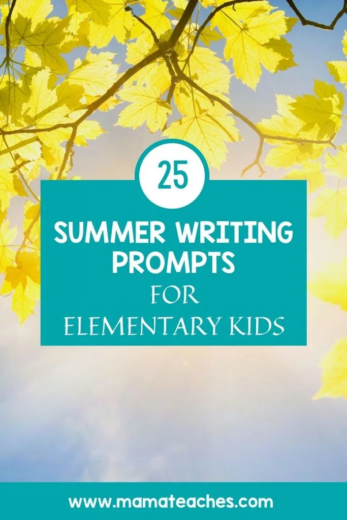 25 Summer Writing Prompts for Elementary Kids