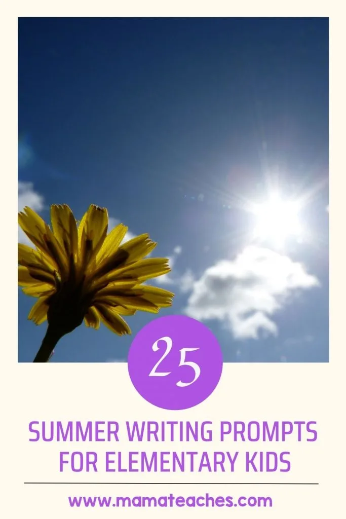 25 Summer Writing Prompts for Elementary Kids