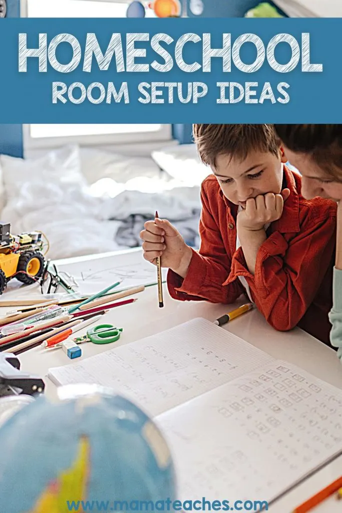 pegboard homeschool room idea for kids