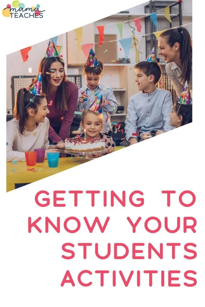 Getting to Know Your Students Activities