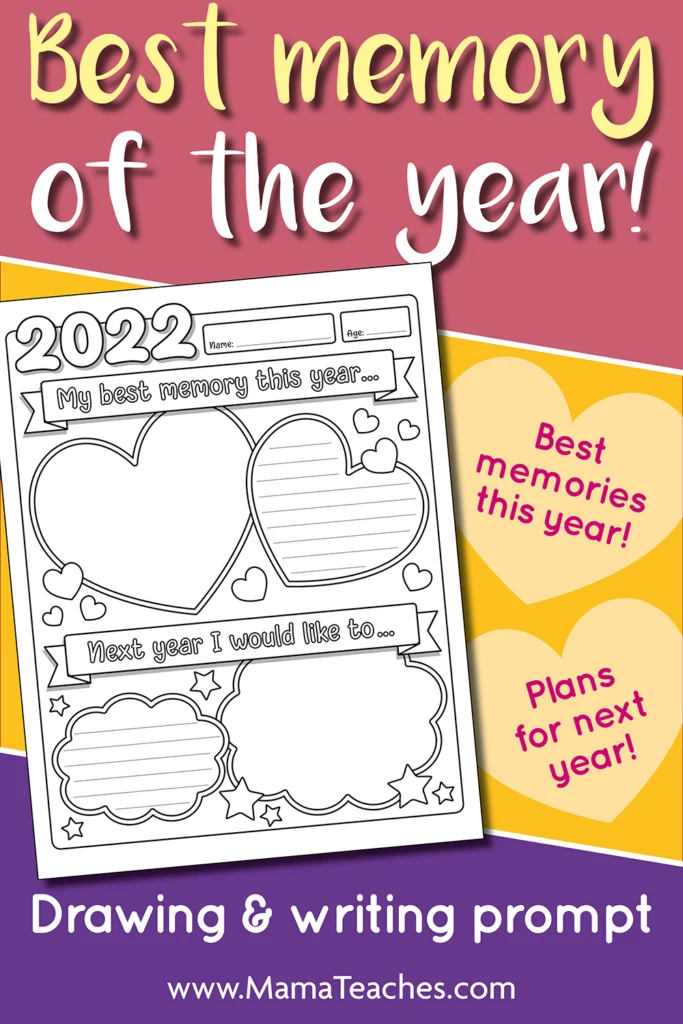 Best Memory of the Year Printable