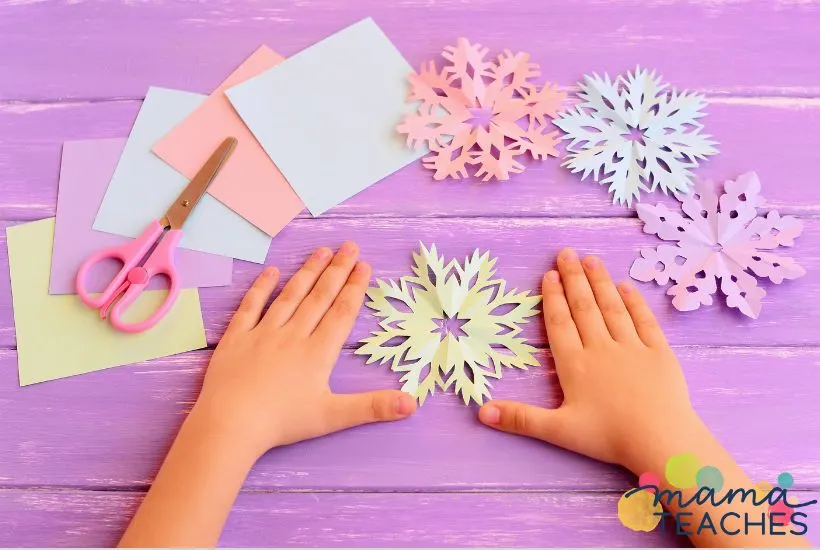 Simple Symmetry Snowflake Craft for Preschoolers - Fun-A-Day!