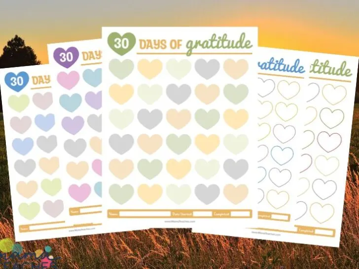 A Month of Gratitude Heart Gratitude Journal