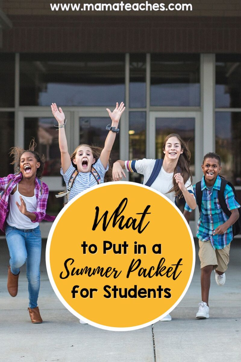 What to Put in a Summer Packet for Students - Mama Teaches