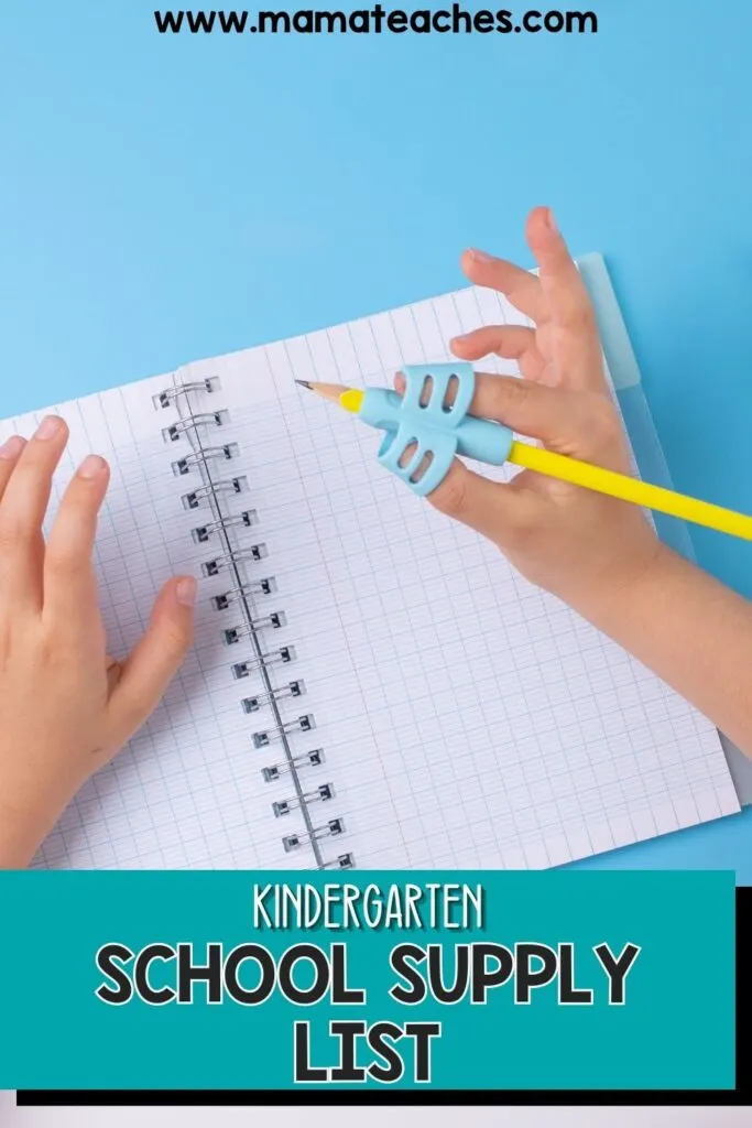 Kindergarten School Supply List