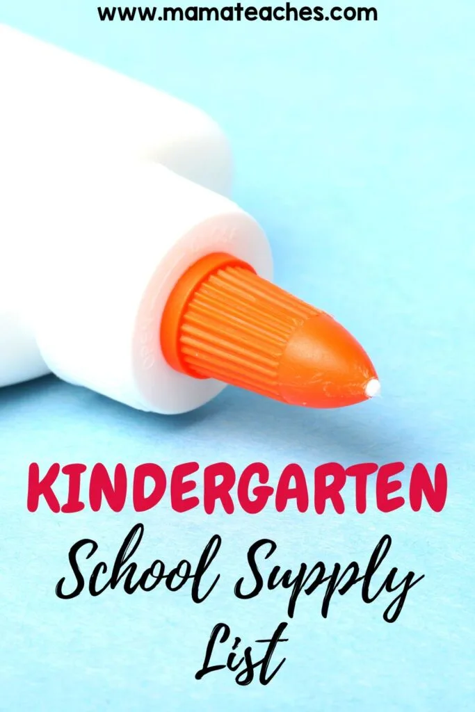 Preschool and Kindergarten School Supplies List