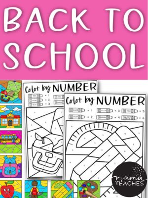 back to school color by number