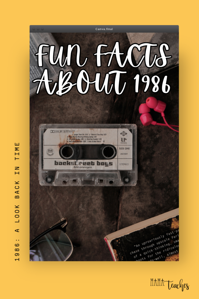 Fun Facts About 1986 - Mama Teaches