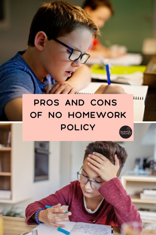 Pros and Cons of a No Homework Policy - Mama Teaches